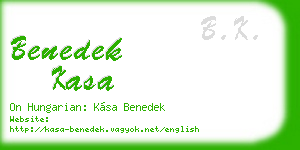 benedek kasa business card